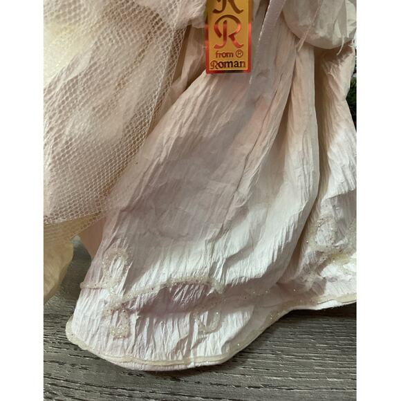 Vintage Ornate RR Roman Paper Mache Bride 13” Christmas Wedding Decor - Picture 4 of 8